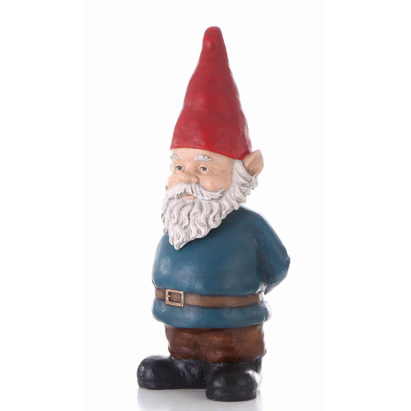 Bobblehead Gnome with Hands at the Back Statue