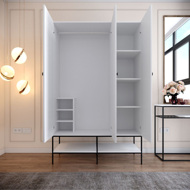 Kaius 3 Door Manufactured Wood Wardrobe