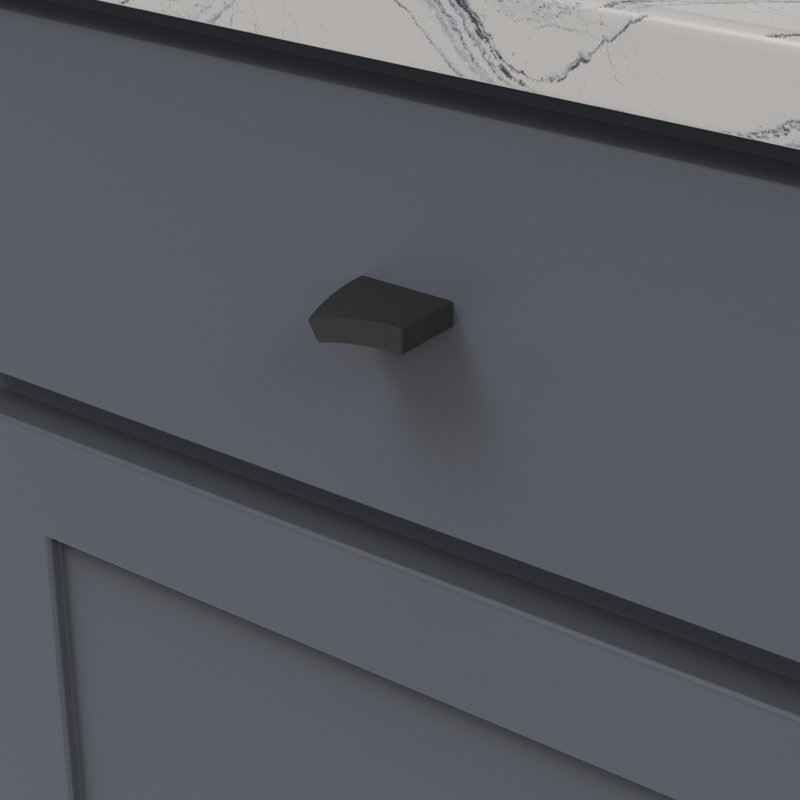 Oversized Flex Square Knob, Matte Black