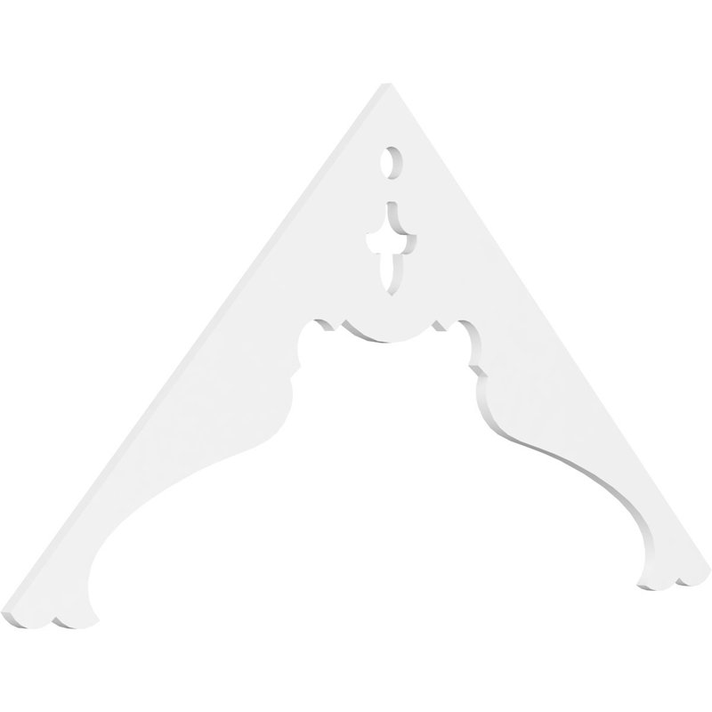 Heath Signature Urethane Gable Pediment, Primed Tan, 36"H x 72"W, 12/12