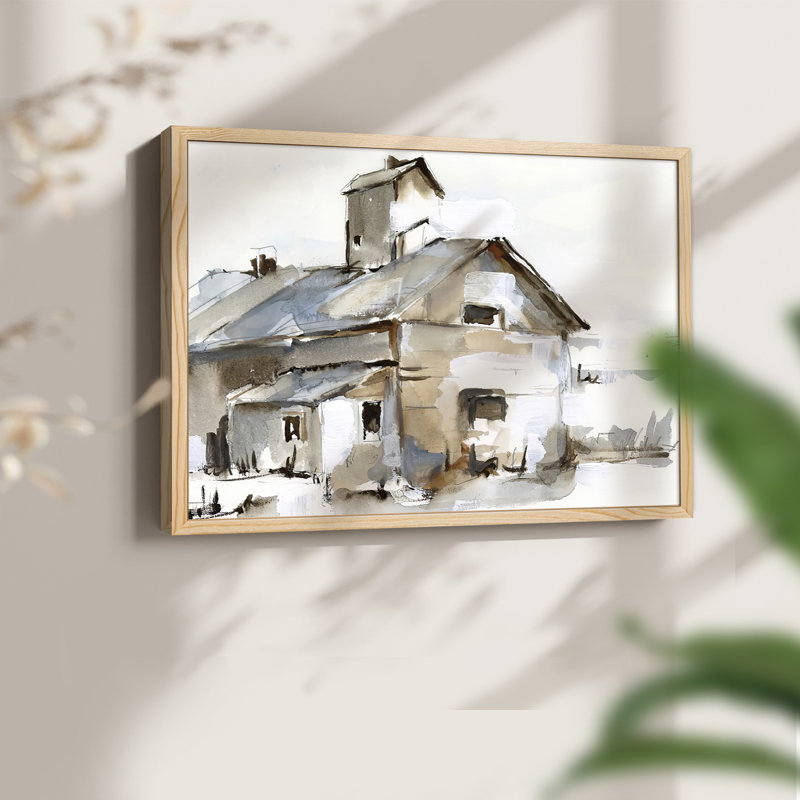 «Dilapidated Barn II», reproduction encadrée, H 8 po x l 10 po, Naturel
