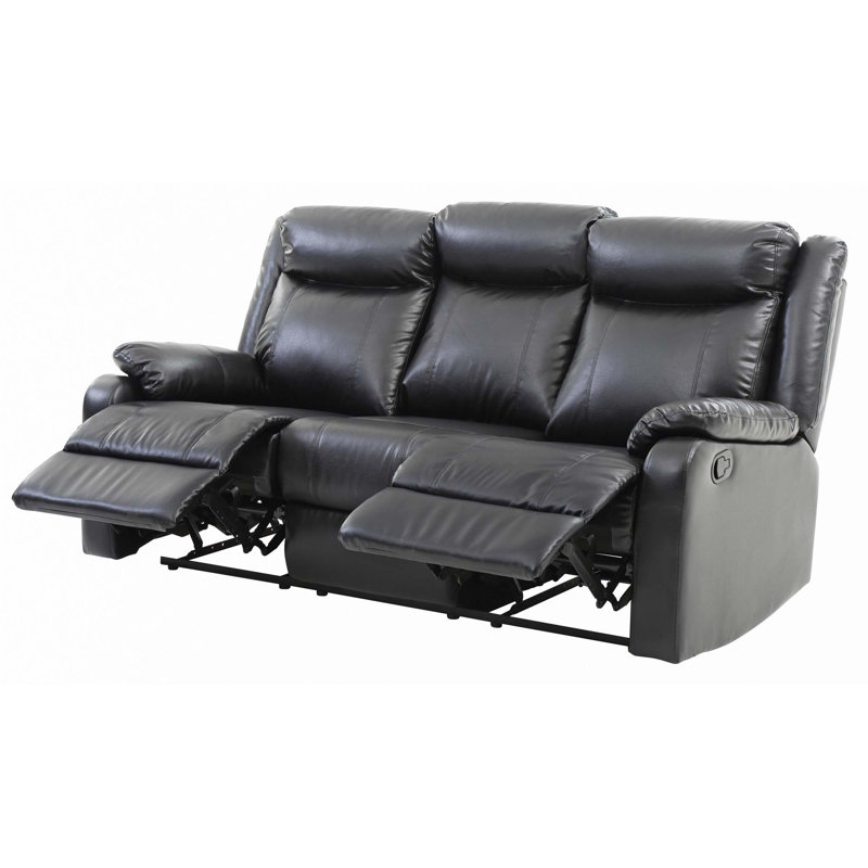 Double Reclining Sofa, Black
