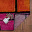 Tapis géométrique bleu / jaune / orange Alaysa-1267232605