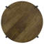 Table d'appoint naturelle et bronze industriel avec tablette inférieure