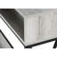 Console de couloir moderne avec stratifié gris et base en métal noire
