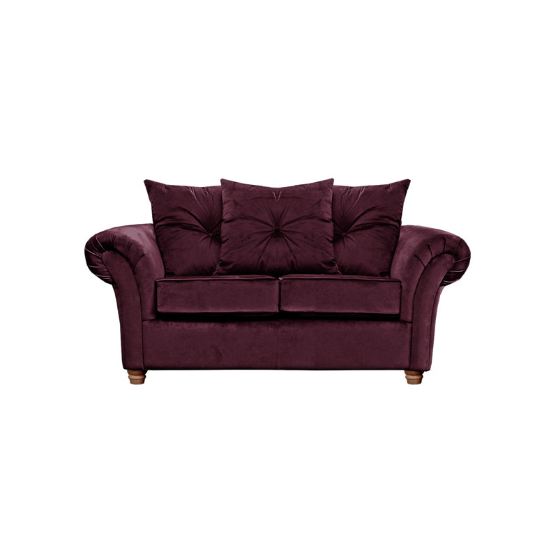 Lila Velvet Sofa, Aubergine