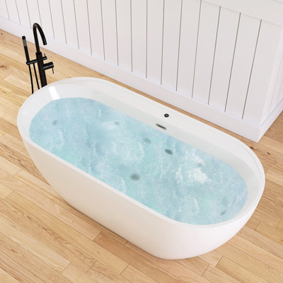 Baignoire de trempage autoportante en acrylique 67 po 67 po