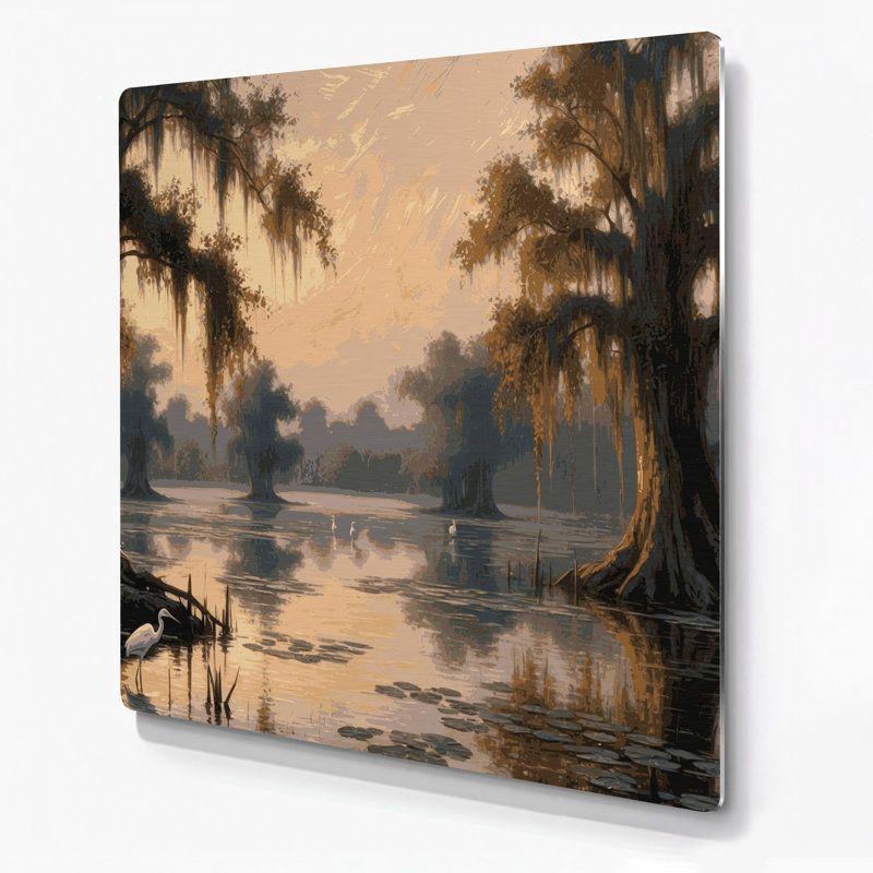 États-Unis, Louisiane, art mural en métal noir, H 32 po x l 32 po x P 0,05 po