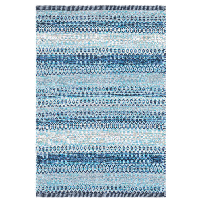 Kilim Flat Weave Cotton Geometric Rug, Rectangle 3' x 5'