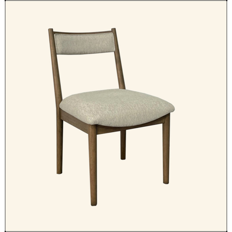 Chaises de salle à manger rembourrées, Brun clair