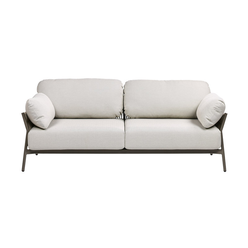 Lakhai 73'' Wide Aluminum Patio Sofa with Cushions
