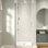Porte de douche pivotante sans cadre 24 "- l 25 3/8" x H 72 "avec verre trempé transparent de 1/4" (6mm)