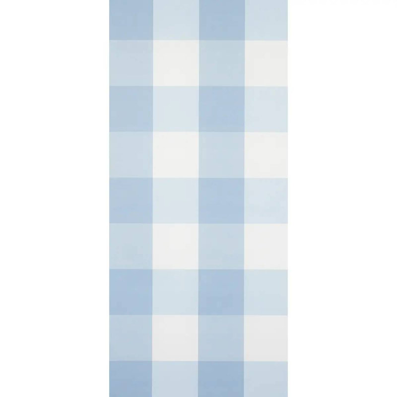 Willa Check Large Wallpaper, Chambray