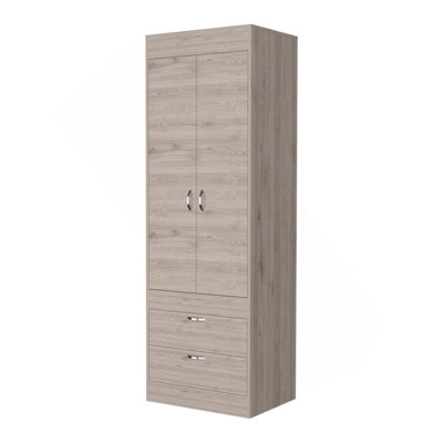 Armoire Alabama, une grande armoire, deux tiroirs