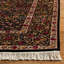Tapis rouge / vert / brun en laine à motif floral Royale Kerman-5775473