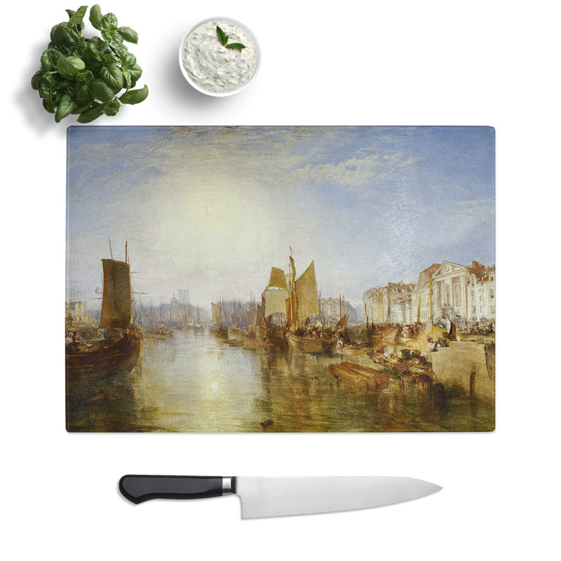 The Harbor of Dieppe by Joseph Mallord William Turner Chopping Board, 20cm W x 28.5cm L