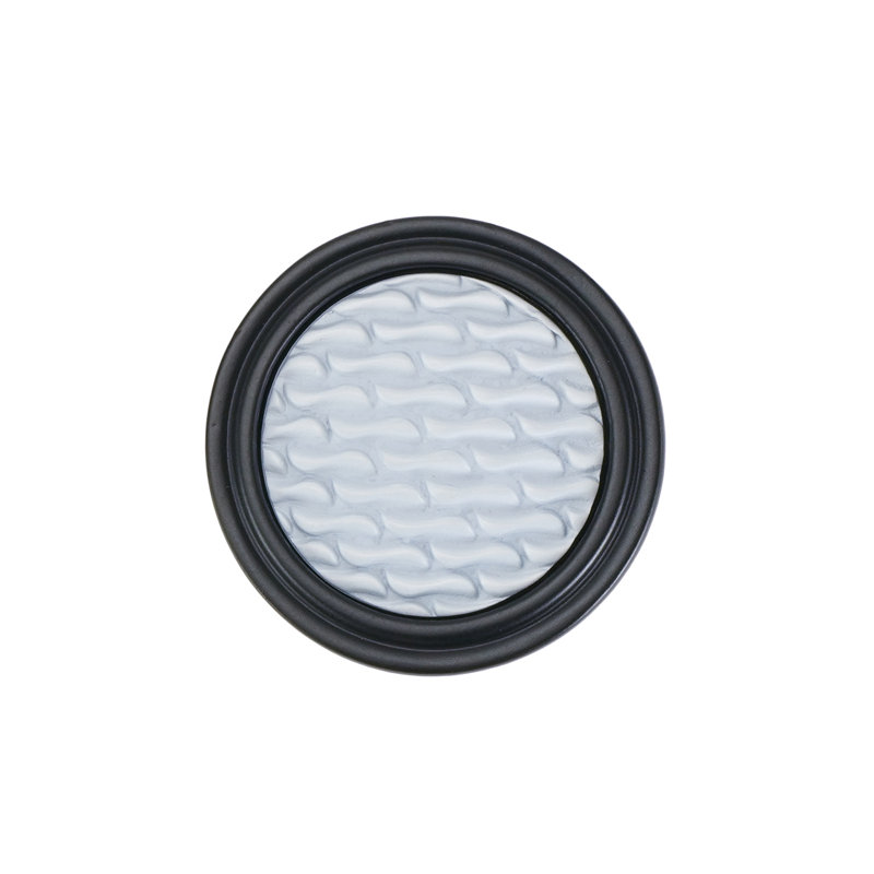 Spectra Waves knob in gold finish, Black/White
