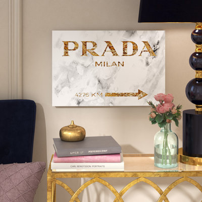 «Milan Gold», art textuel sur toile