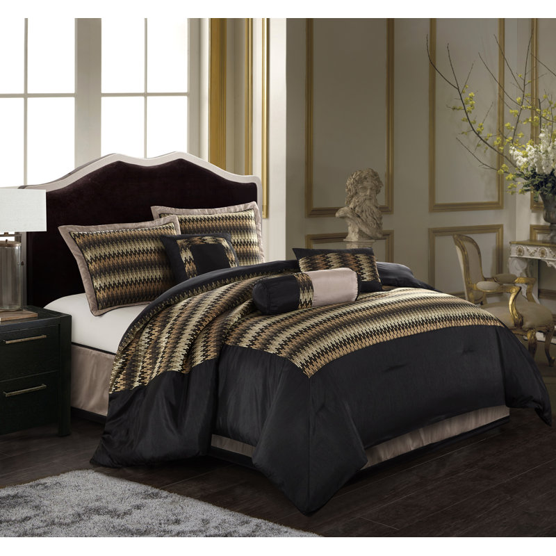 Prescott 7 Piece Comforter Set, Queen