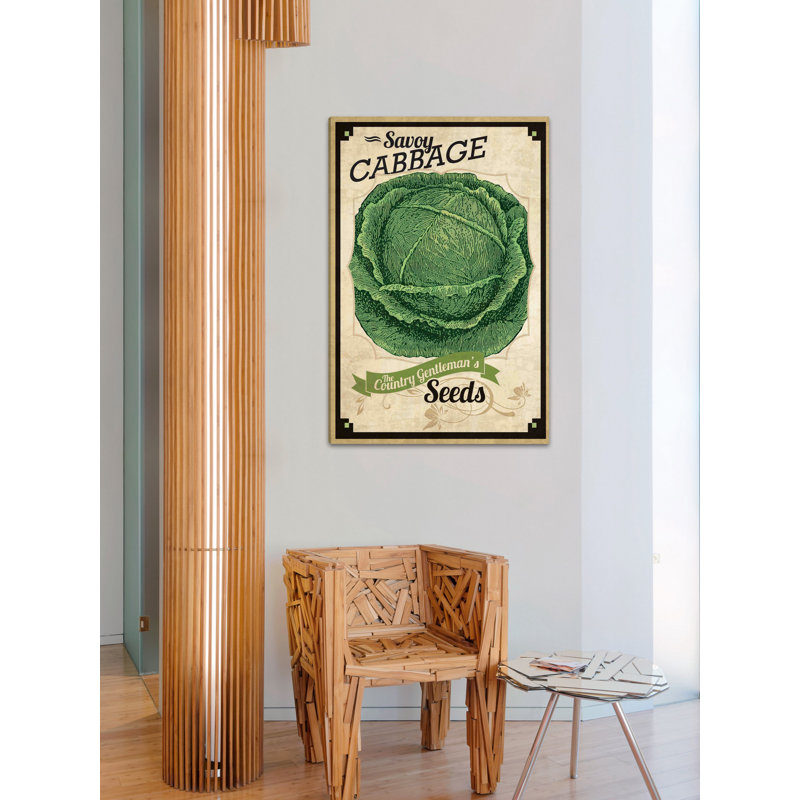 « seed packet chou », reproduction d’art sur toile tendue, H 18 po x l 12 po
