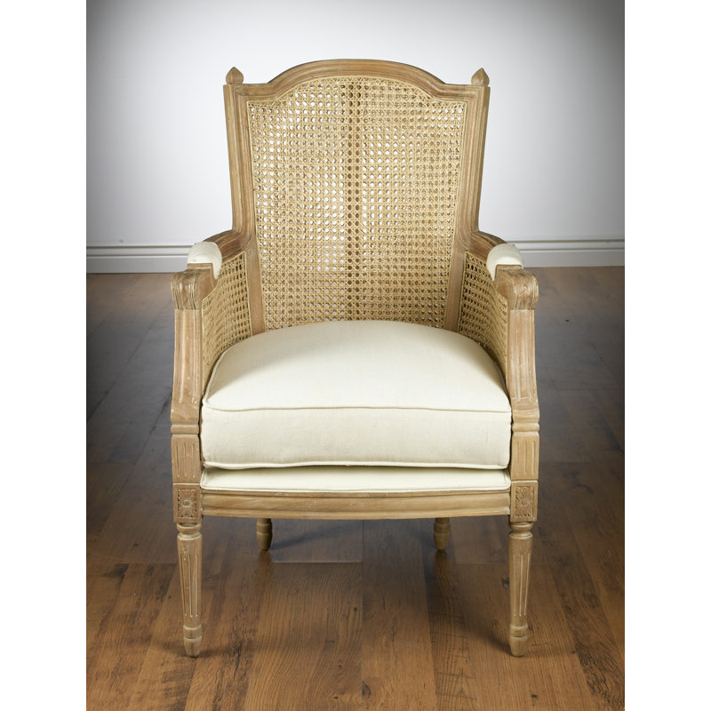 Adrik Linen Armchair, Pickled