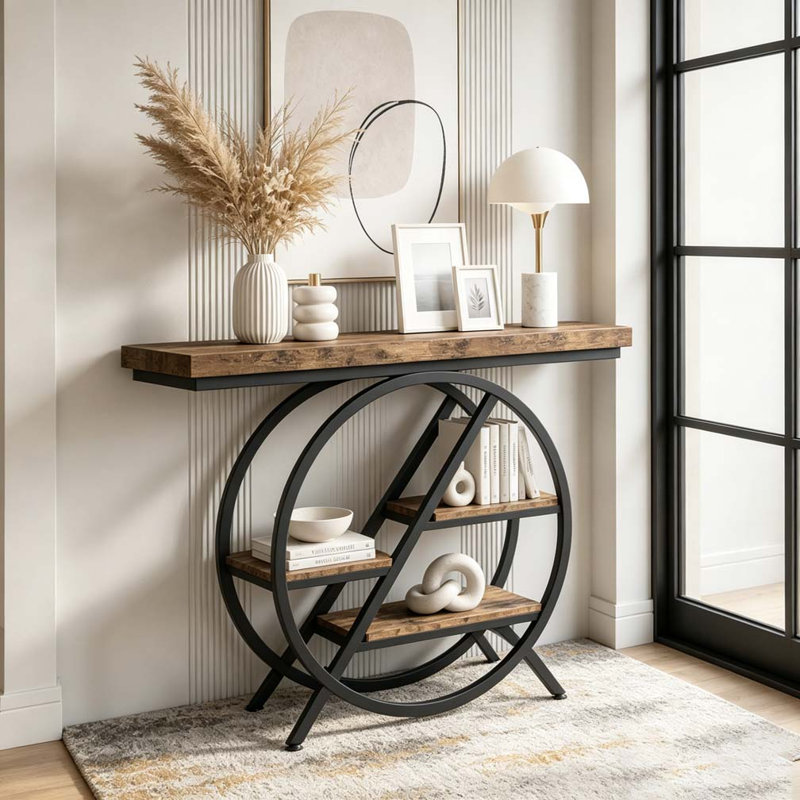 Console, table de vestibule fonctionnelle