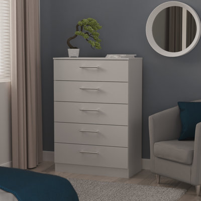 Devon 5 Drawer Chest Matt (Ready Assembled)