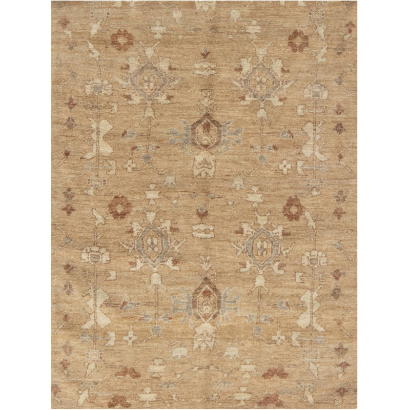 Tapis beige moderne d'inspiration tabriz 4 pi x 5 pi 6 po Modern