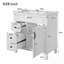 Meuble-lavabo en bois avec lavabo, 2 tiroirs et 1 porte-378245809