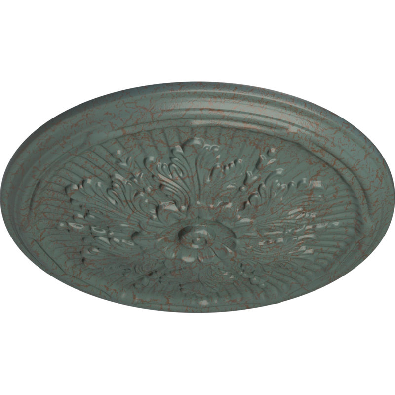 Médaillon de plafond Luton de 21 po x P 2 po (convient aux auvents jusqu'à 3 1/2 po), Craquelure tourbillon de nuage