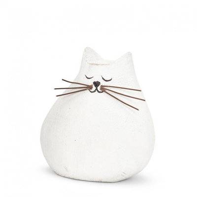 Figurine de chat blanc et noir