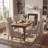 2-Pack Fabric Tufted Dining Chairs with Wooden Legs Upholstered Side Chairs for Kitchen-117443529
