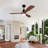 Hot Sales Modern Black Ceiling Fan With Light 3 Solid Wood Blades Remote Control Reversible Dc Motor With Dimmable Led-104199874-104199737-104199879