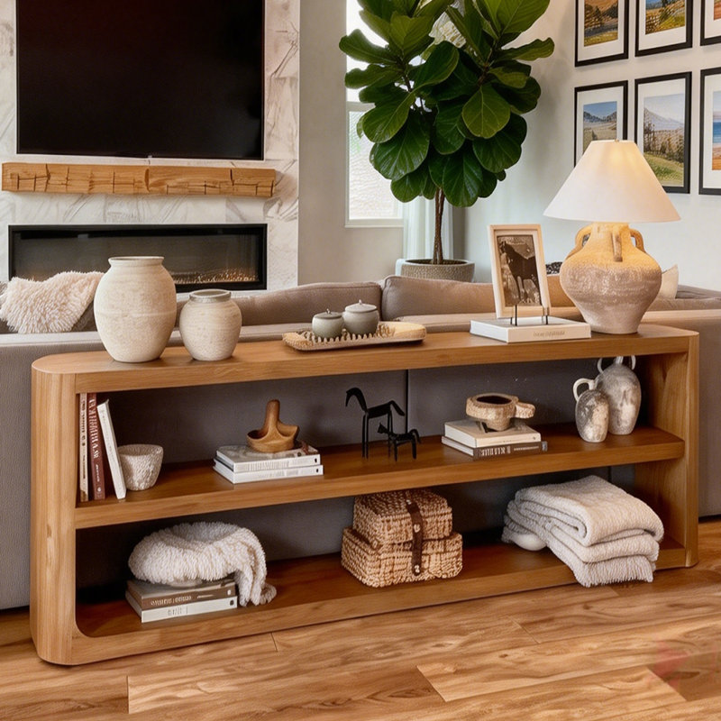 Console américaine de style américain, H 29,5 po x l 86,6 po x P 13,8 po