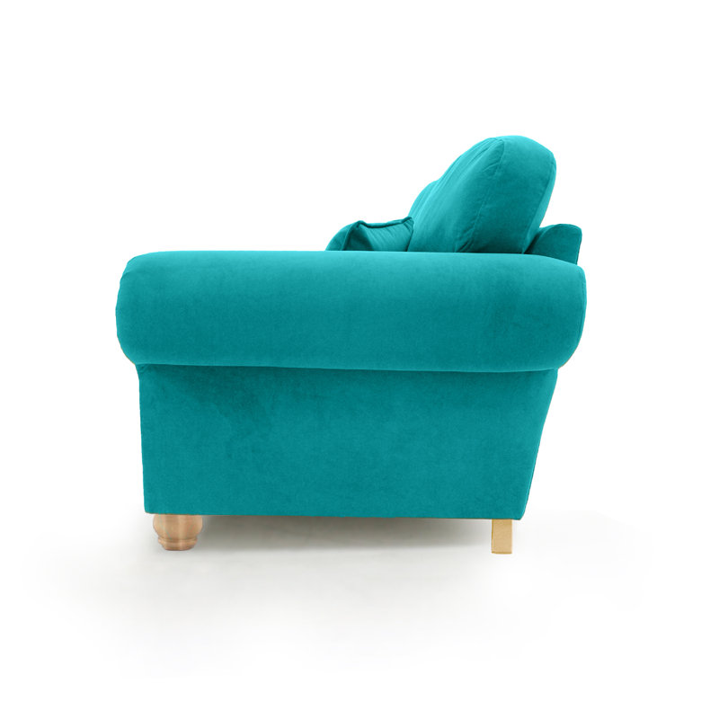 Foreston 2 Seater Velvet Sofa, Turquoise