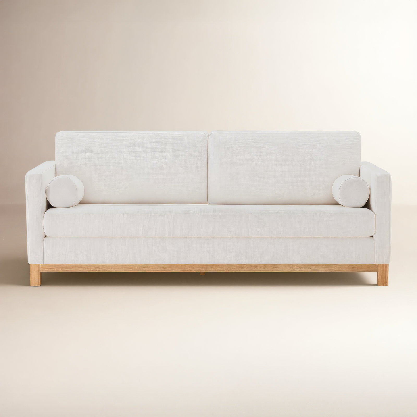 84" Linen Sofa, Flannigan Cotton Performance Basketweave