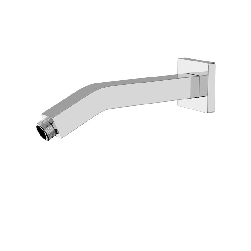 Topcraft 6" Wall Mount Shower Arm With Flange, Chrome