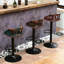 Ensemble de 2 tabourets de bar pivotants en cuir