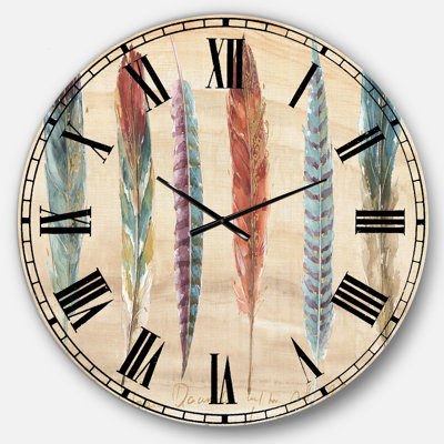 Feathers Cottage Family - Bohemian wall clock