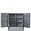 Grand garde-manger autoportant, grande armoire de rangement avec 2 tiroirs, armoire d'appoint-465995601