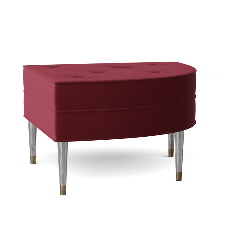 Repose-pieds cocktail capitonné 30 "morceau de gâteau, Rouge Margaret