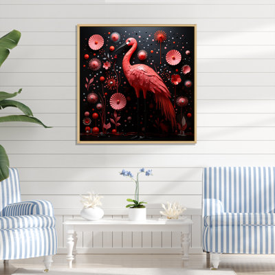 Ping Pong Plumage Fiasco - Flamingo Animal Wall Art