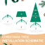 Arbre de Noël avec embouts en PE + PVC - Arbre de Noël à branches pleines avec branches à charnières, assemblage facile, support en métal stable, décoration de Noël vert classique-2060321315