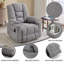 Fauteuil inclinable électrique Power Lift - USB / Type-C, deux porte-gobelets en acier, rembourré, pour personnes âgées-1929370753