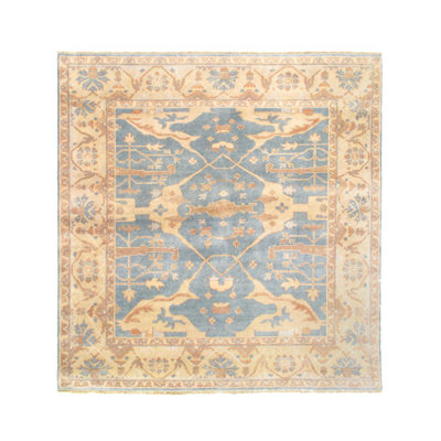 One-of-a-Kind Square 8' X 8' New Age Square Wool Area Rug in Brown/Beige/Malibu