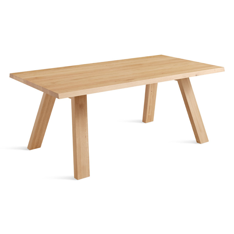 A Walk In The Park Solid Wood Dining Table, 38" W x 90" L, White Oak