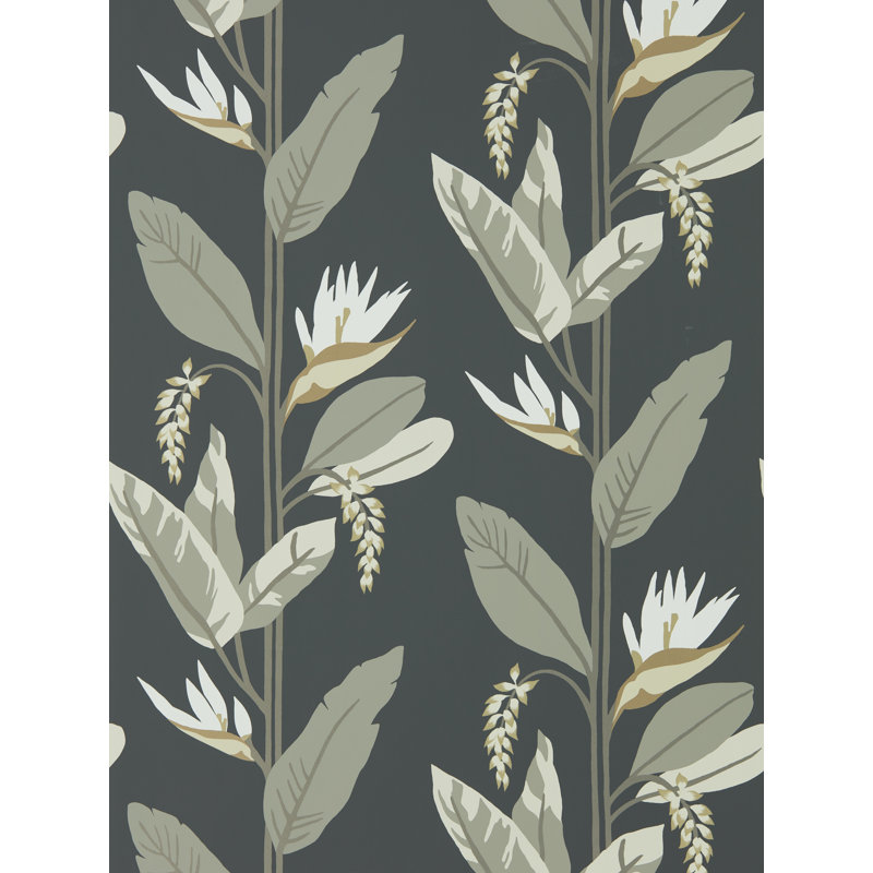 Llenya Wallpaper, Jet/Stone/Gold