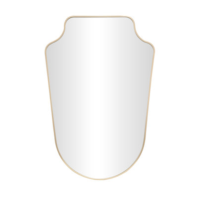 Soleil Shield Brass Wall Mirror