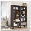 Organisateur de bibliothèque 70,87 "à 5 niveaux en bois de santal pour salon, bureau