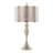 Ashland 27" Contemporary Table Lamp in Brushed Nickel with Light Grey Linen and Brushed Nickel Laser Cut Shade from Grandview Gallery by LumiSource - Set of 2